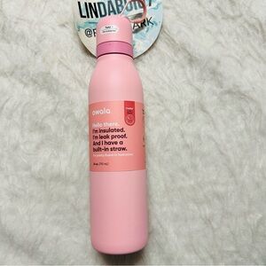 Owala Pink Insulated Water Bottle with Straw